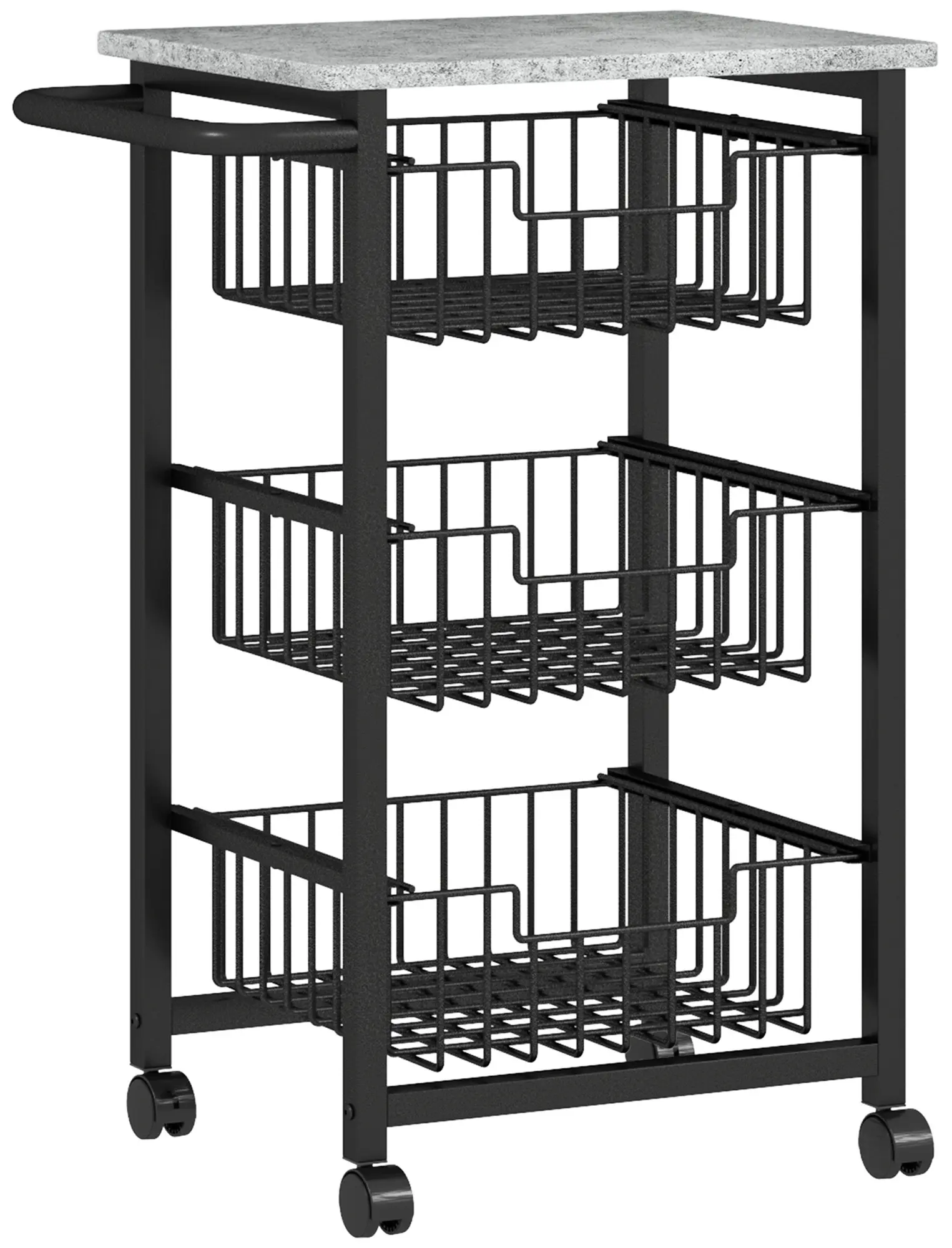 Сервировочная тележка Homcom 801-379V00LG (Black/Light Grey) - 2
