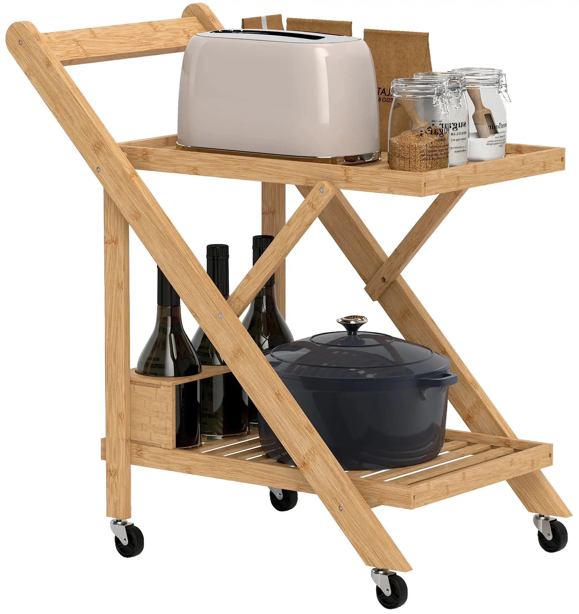 Сервировочная тележка Homcom 801-383V00ND (Natural) - 3