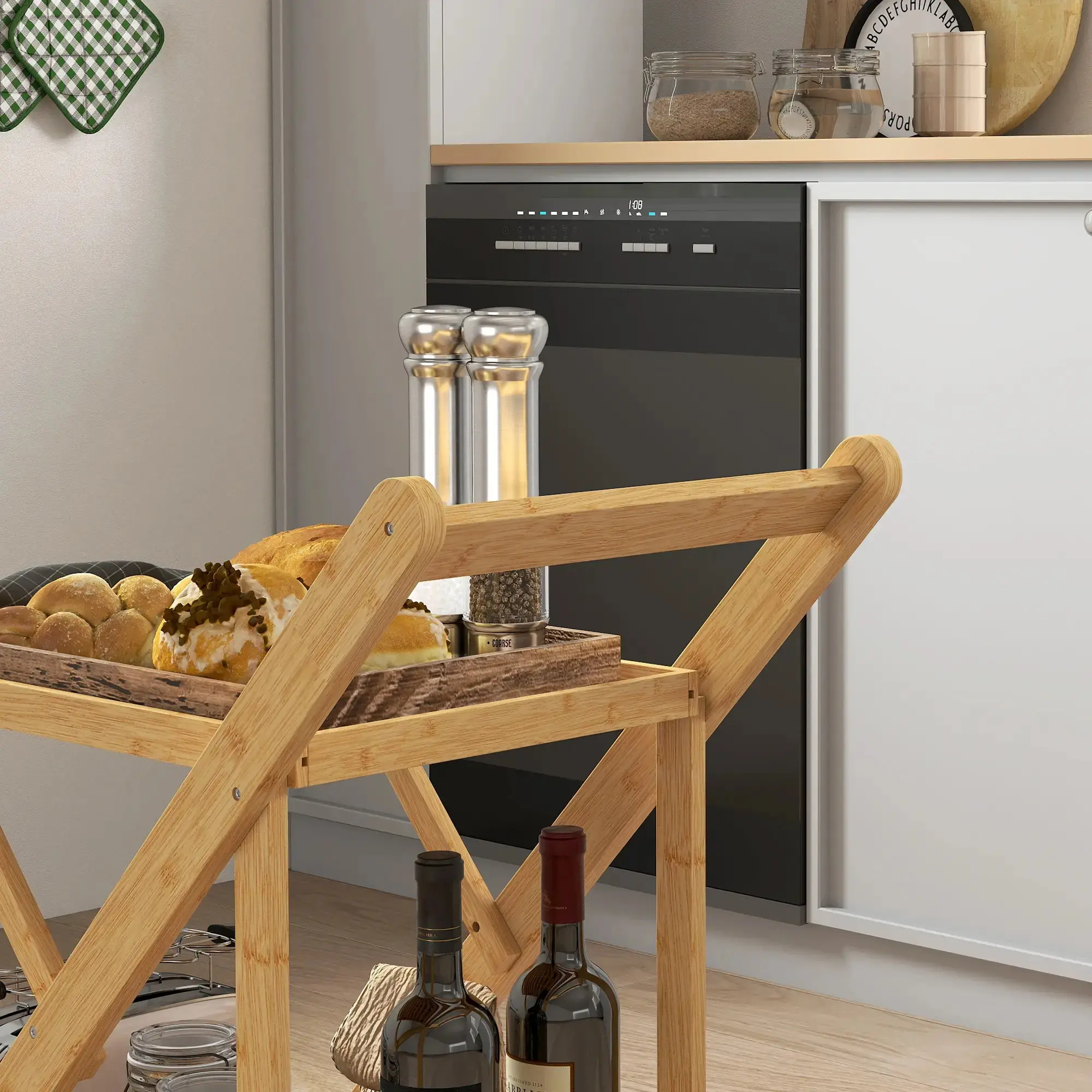 Сервировочная тележка Homcom 801-383V00ND (Natural) - 7