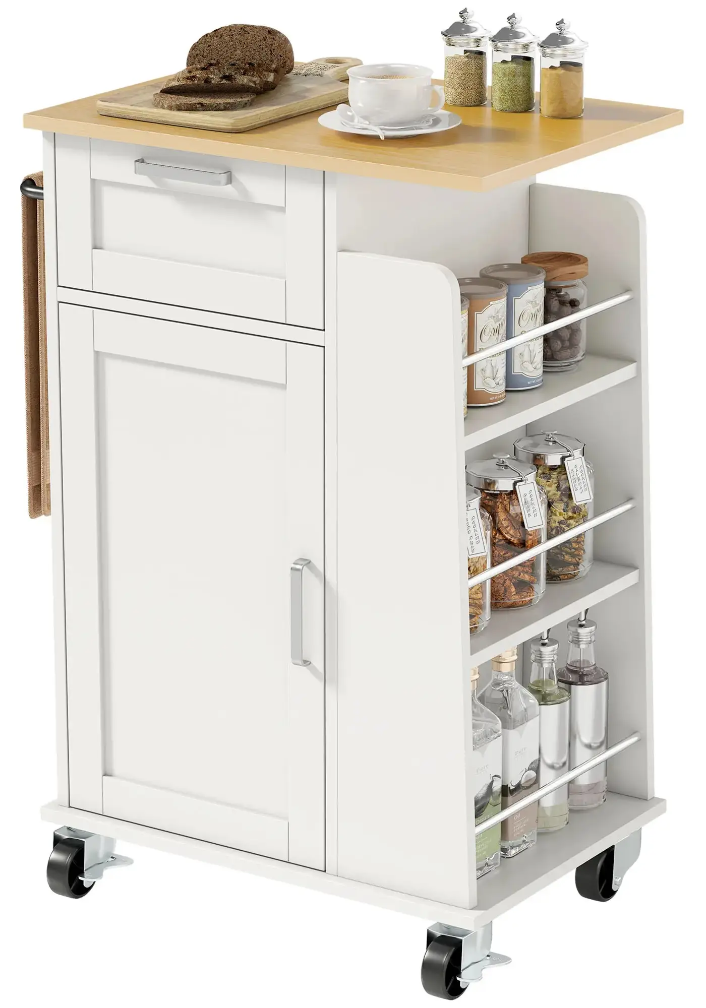Сервировочная тележка Homcom 801-415V00WT (White) - 3