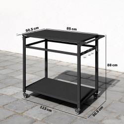 Сервировочная тележка Outsunny 846-253V00BK (Black) Thumb
