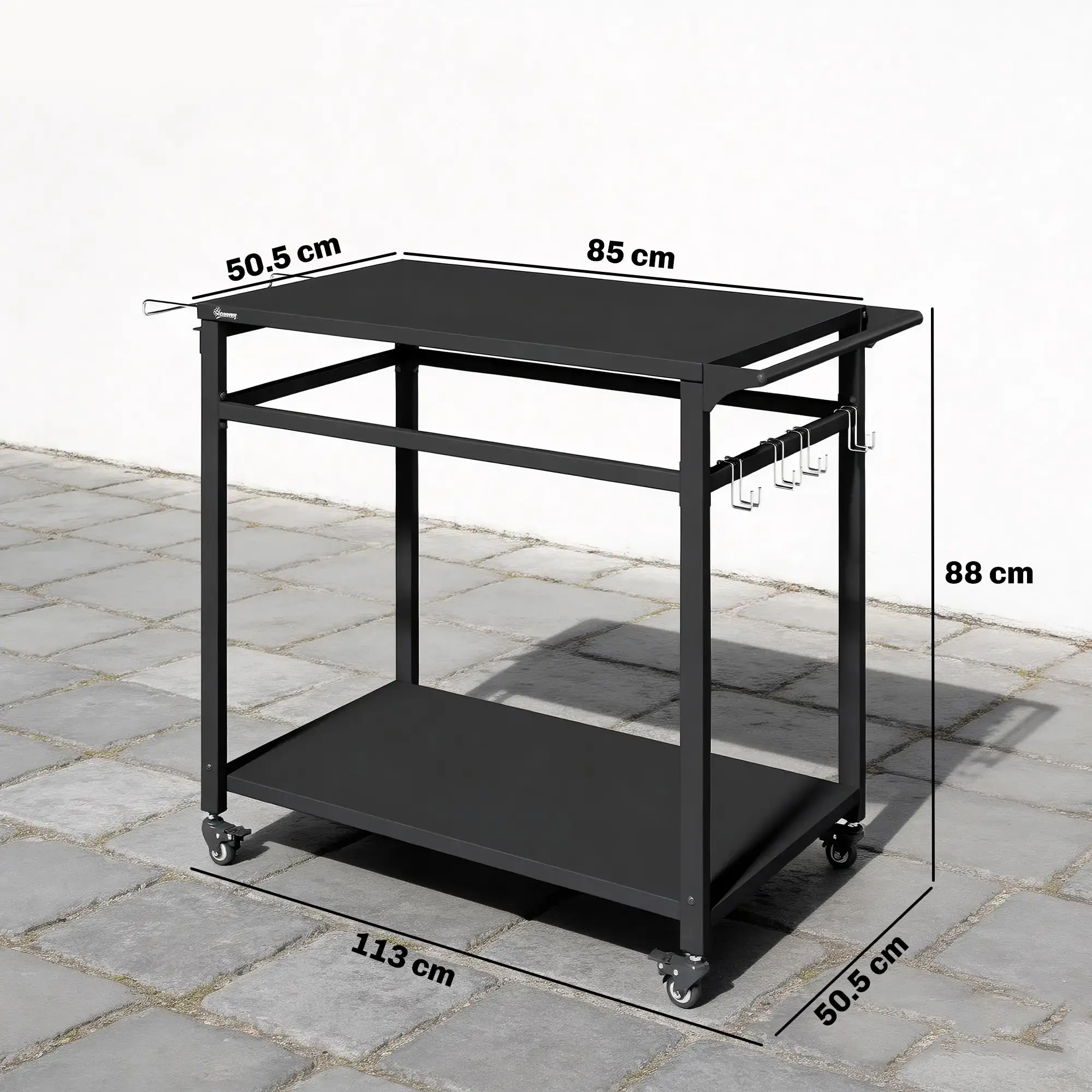 Сервировочная тележка Outsunny 846-253V00BK (Black) - 5