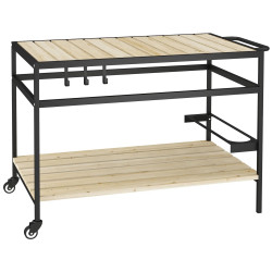 Сервировочный столик Outsunny 84B-999V00ND (Natural/Black) Thumb