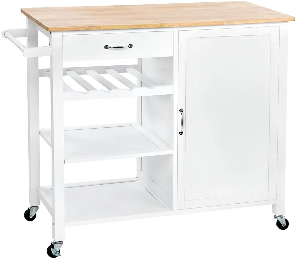 Шкафчик-тележка Tempo Kondela Robins (White/Natural) - 3