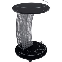 Стол сервировочный Tempo Kondela Aladar New (Black/Silver) Thumb