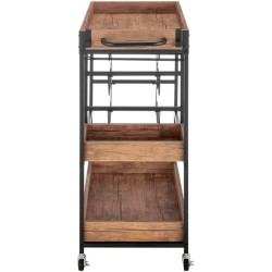 Стол сервировочный Tempo Kondela Portis (Dark Oak/Black) Thumb