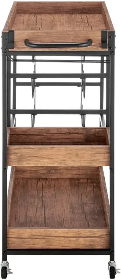 Стол сервировочный Tempo Kondela Portis (Dark Oak/Black) - 4