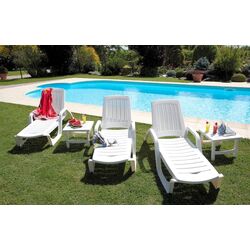 Sezlong Bica Zanzibar (White) Thumb