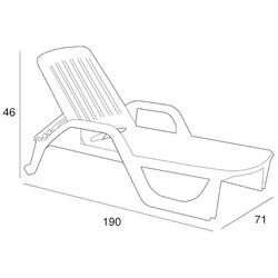 Sezlong Bica Zanzibar (White) Thumb