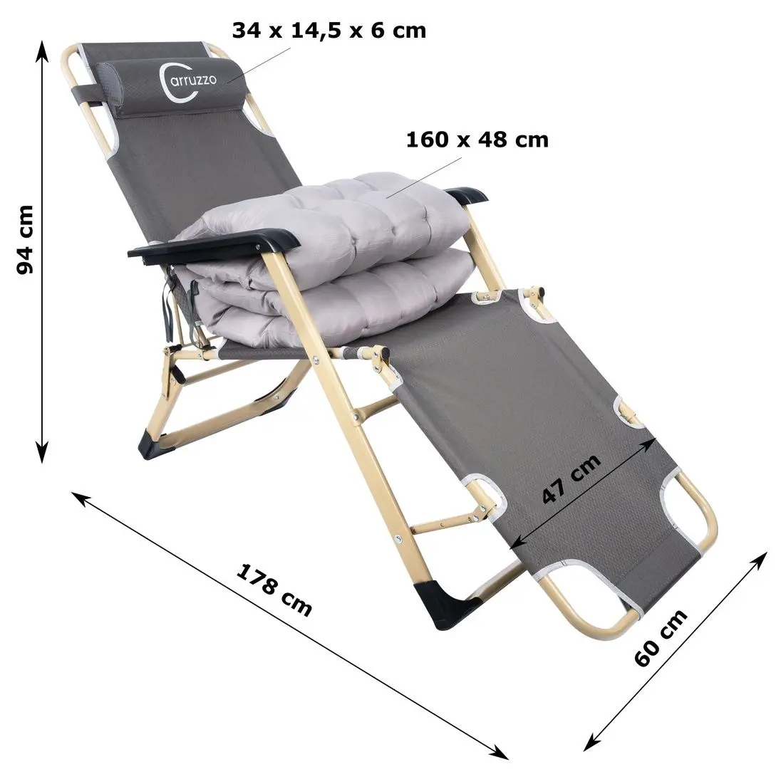 Шезлонг Carruzzo L66H1 (Grey)