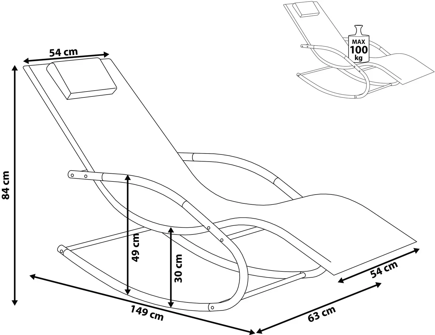Sezlong Chomik LEZ1618 (Light Grey)