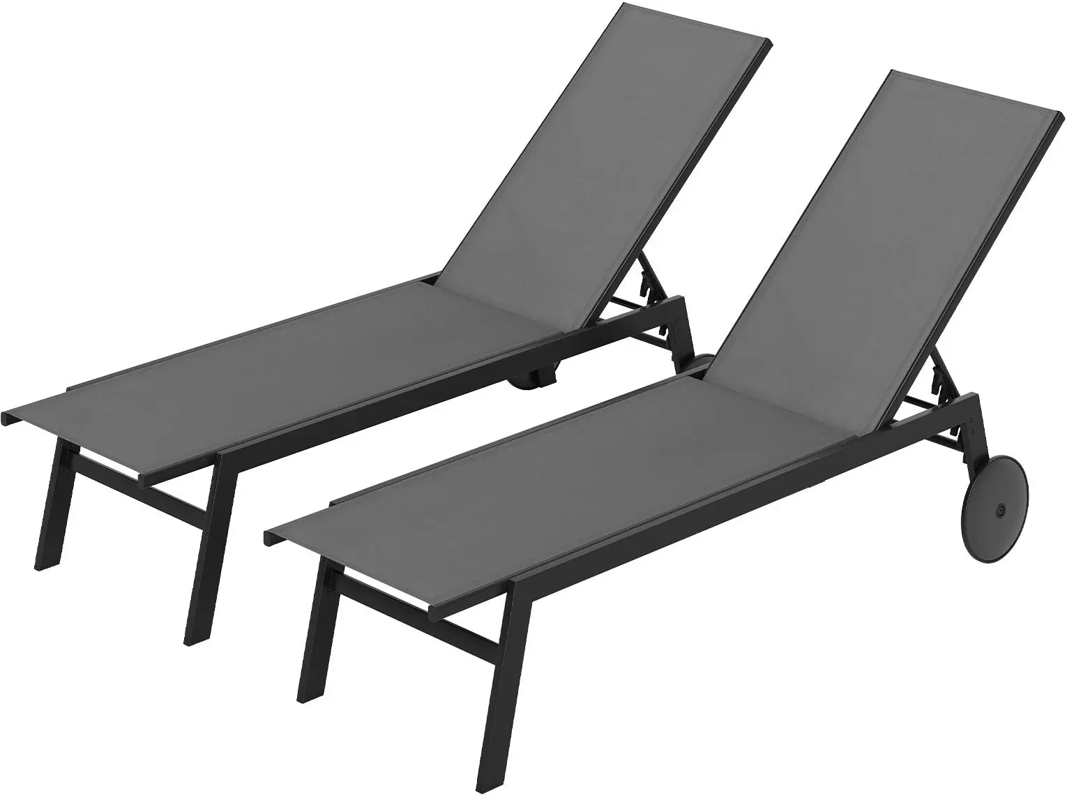 Комплект шезлонгов Costway NP12860GR-2 (Grey) - 2