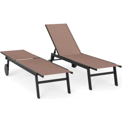 Комплект шезлонгов NP12860CF-2 (Brown) Thumb