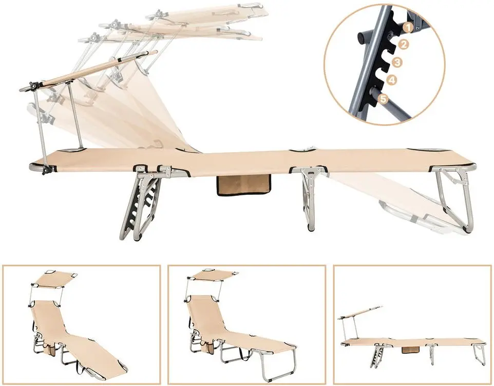 Sezlong Costway NP10027SA (Beige)