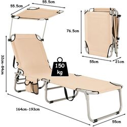 Sezlong Costway NP10027SA (Beige) Thumb