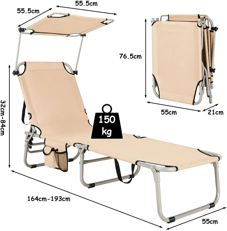Sezlong Costway NP10027SA (Beige)