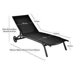 Sezlong Costway NP10206BK (Black) Thumb