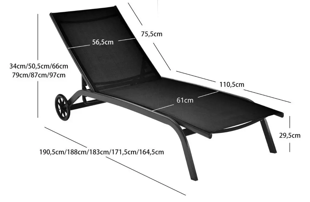 Sezlong Costway NP10206BK (Black)