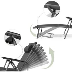 Шезлонг Costway NP10399 (Gray) Thumb