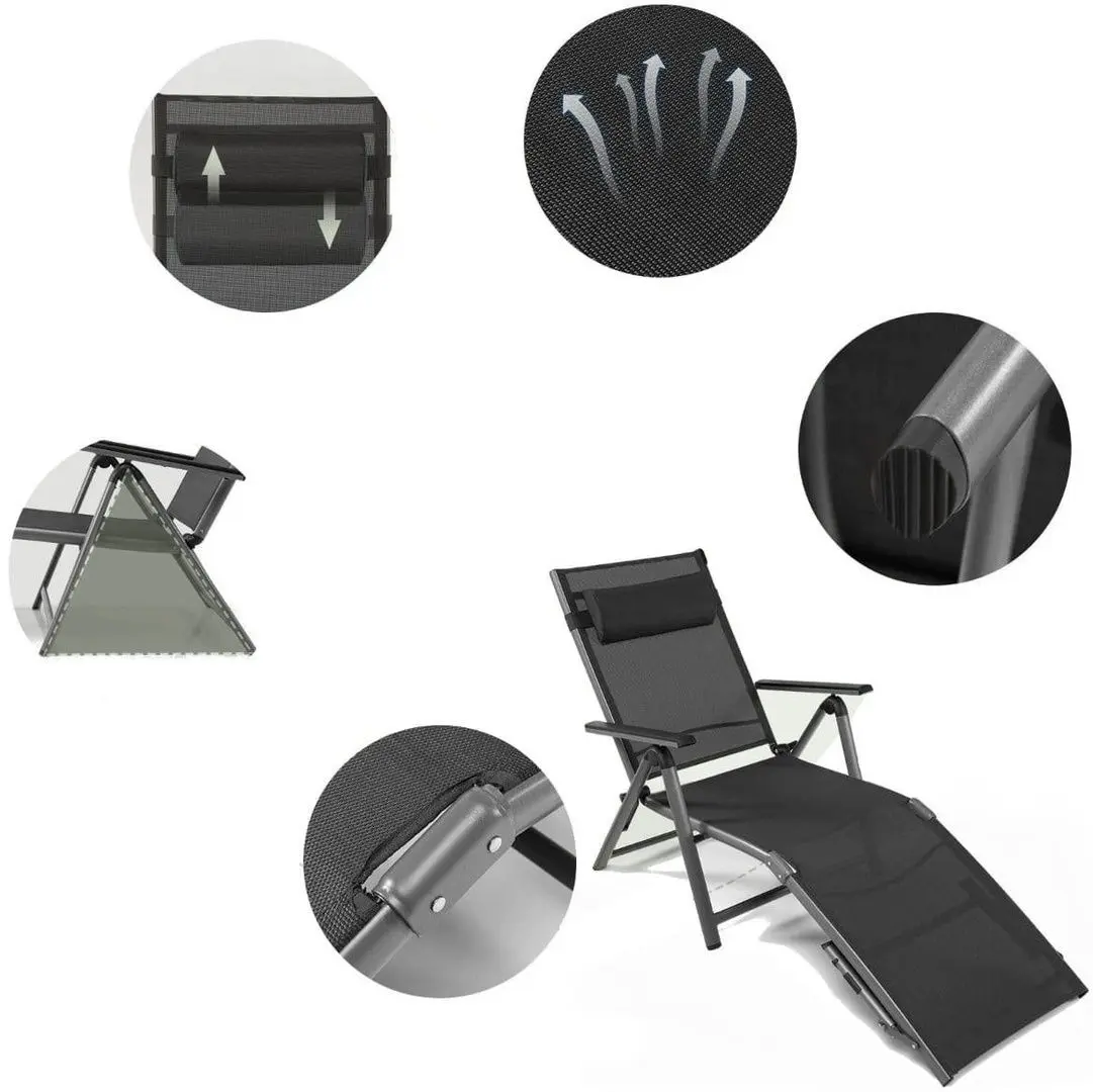 Шезлонг Costway NP10399 (Gray)