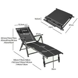 Шезлонг Costway NP10399 (Gray) Thumb