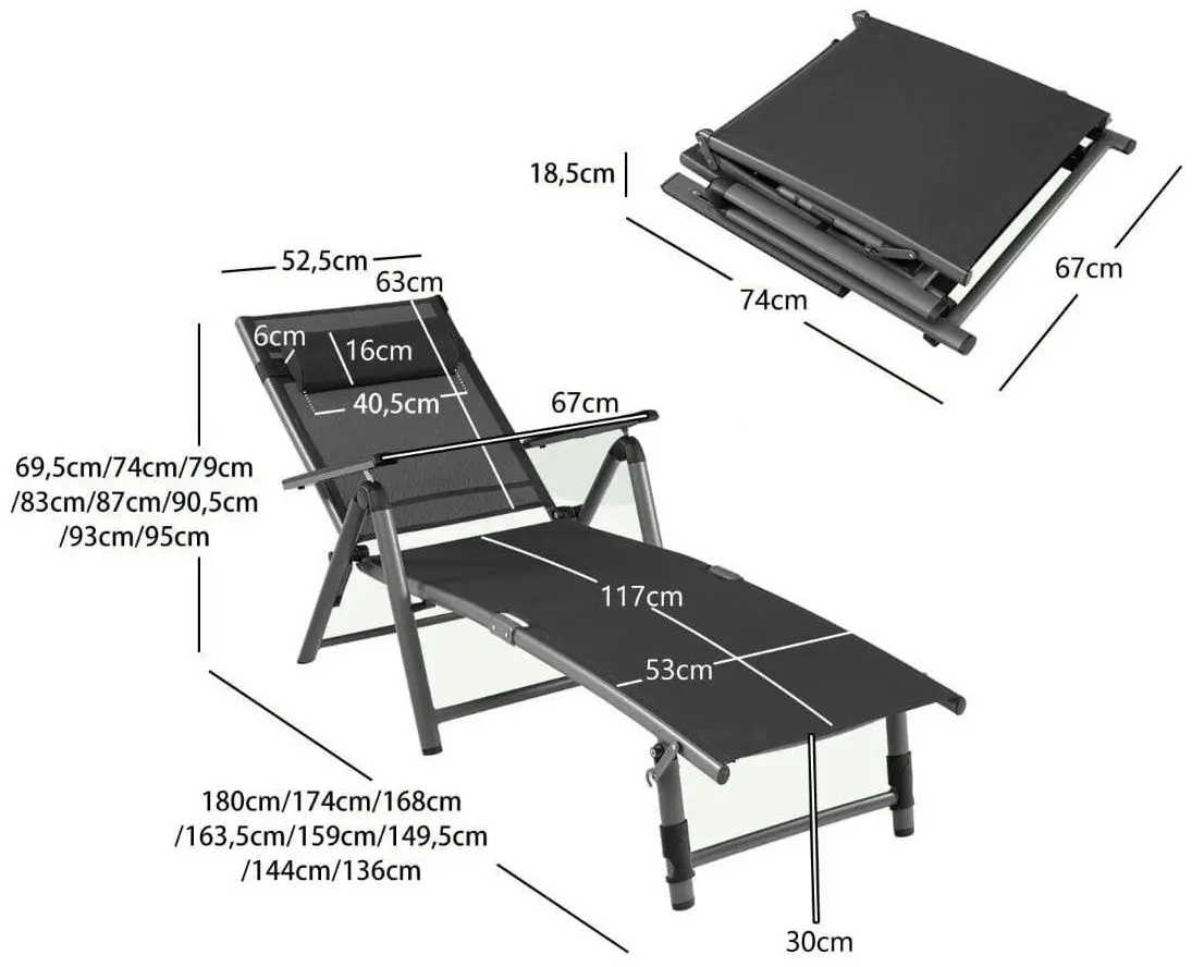 Шезлонг Costway NP10399 (Gray)