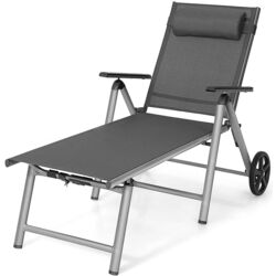 Шезлонг Costway NP10400 (Grey)
