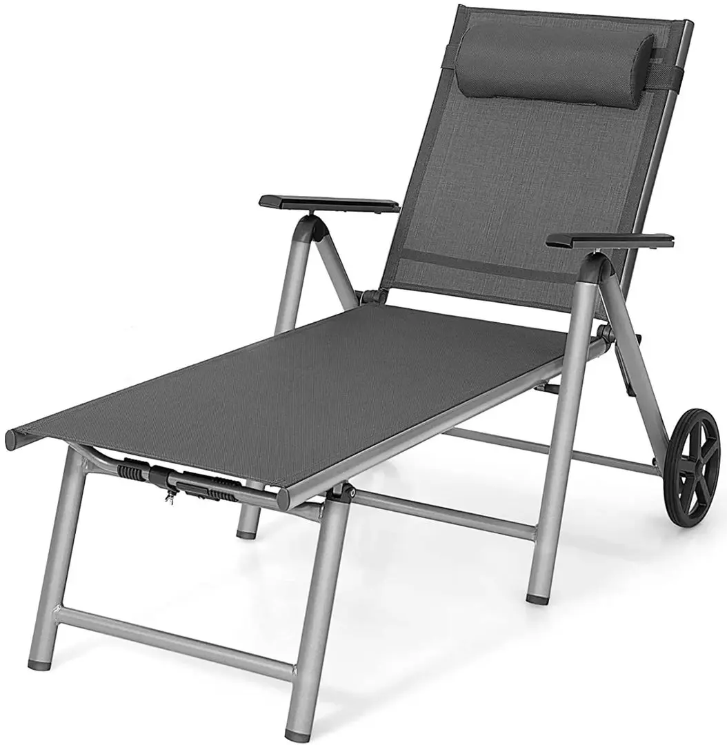 Шезлонг Costway NP10400 (Grey)