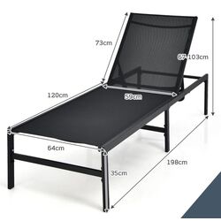 Sezlong Costway NP10501DK (Black) Thumb