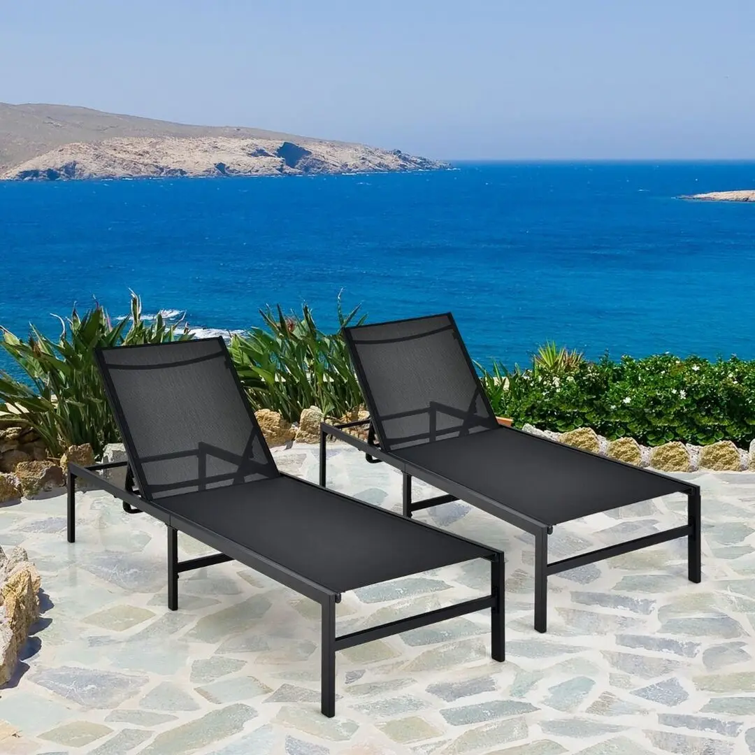 Sezlong Costway NP10501DK (Black) - 5