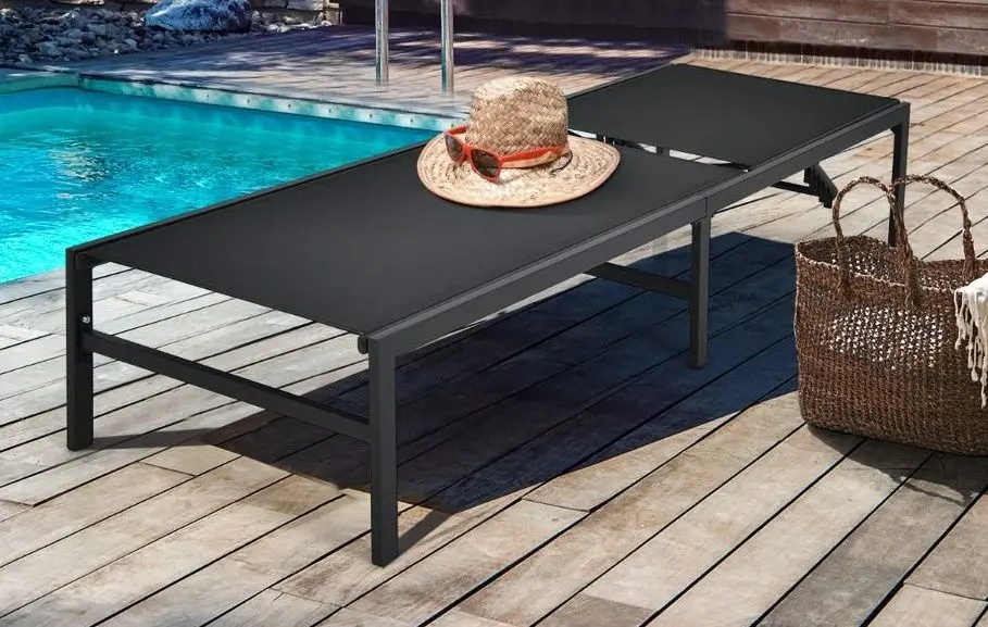Sezlong Costway NP10501DK (Black)
