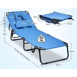 Sezlong Costway NP10947BL (Blue) Thumb