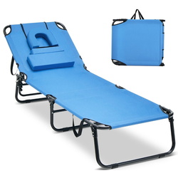 Шезлонг Costway NP10947NY (Blue) Thumb