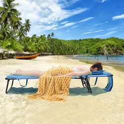 Шезлонг Costway NP10947TW (Green/Blue) Thumb