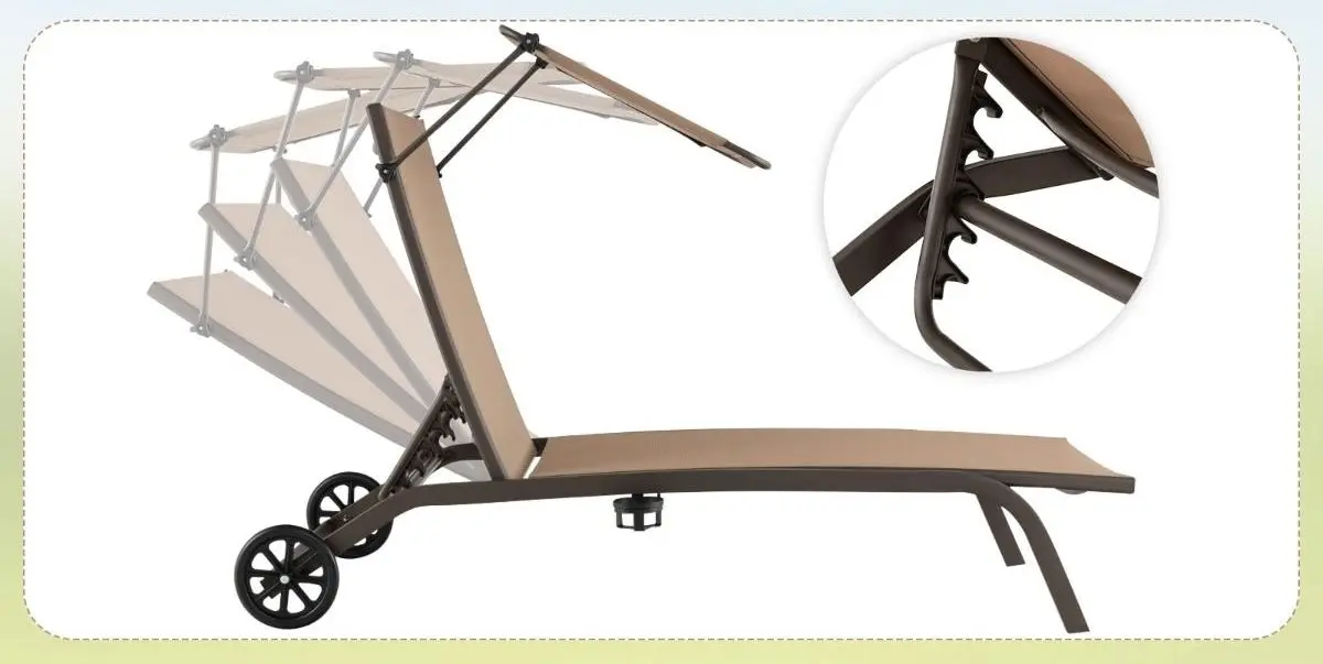 Sezlong Costway NP10997CF (Brown)