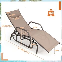 Sezlong Costway NP11031CF (Brown) Thumb