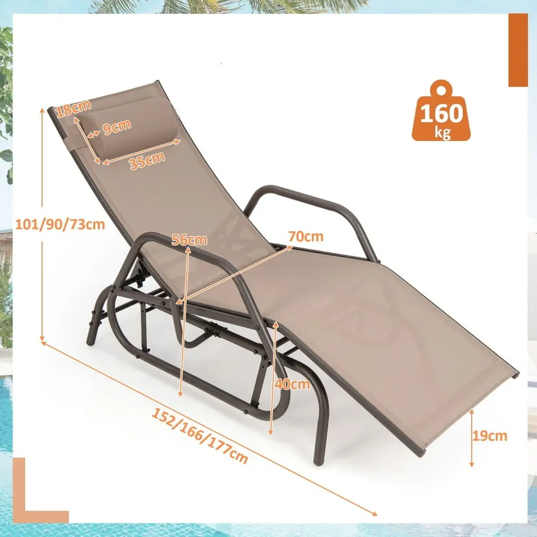 Sezlong Costway NP11031CF (Brown)