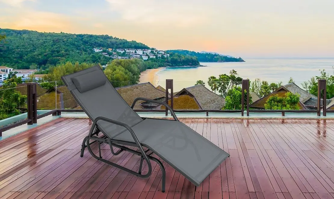 Sezlong Costway NP11031GR (Grey)