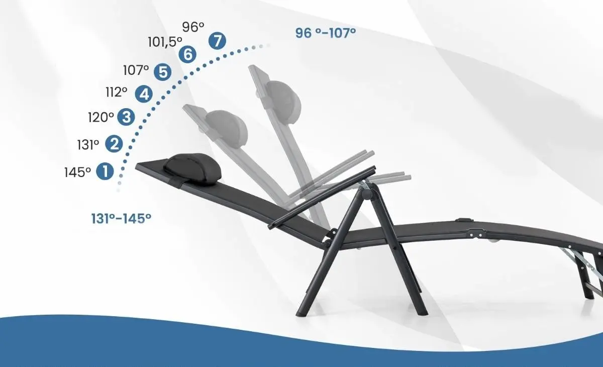 Sezlong Costway NP11138DK (Black) - 4
