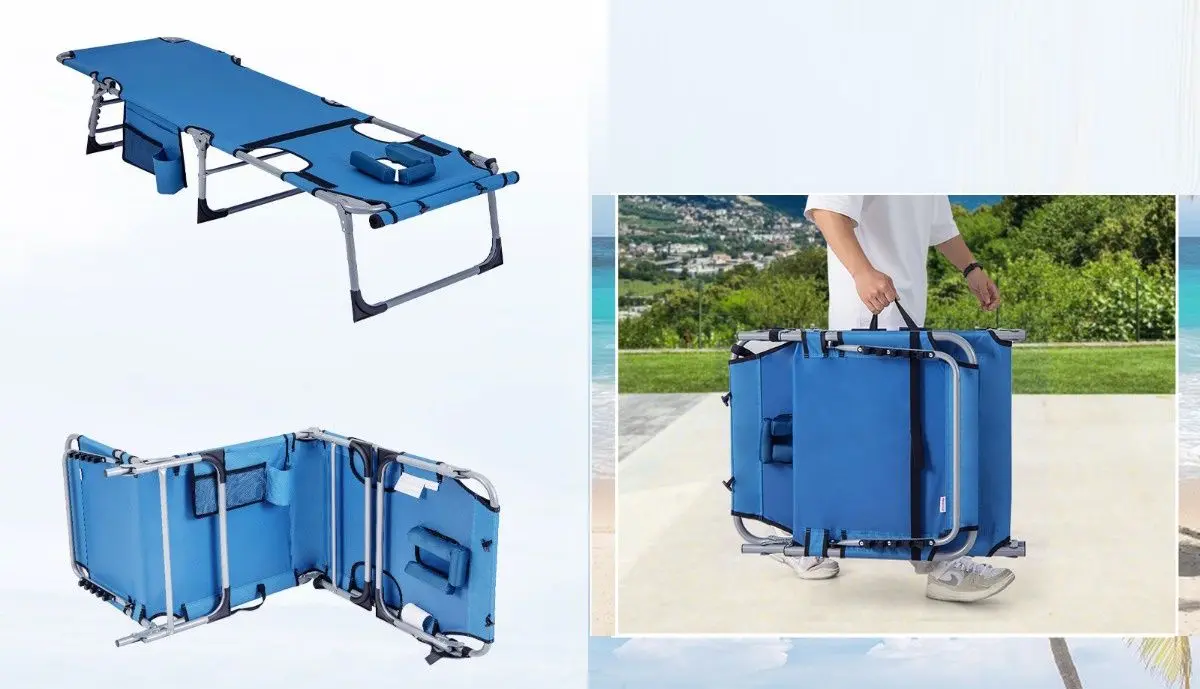 Шезлонг Costway NP11268BL (Blue)