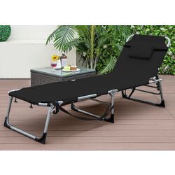 Sezlong Costway NP11268DK (Black)