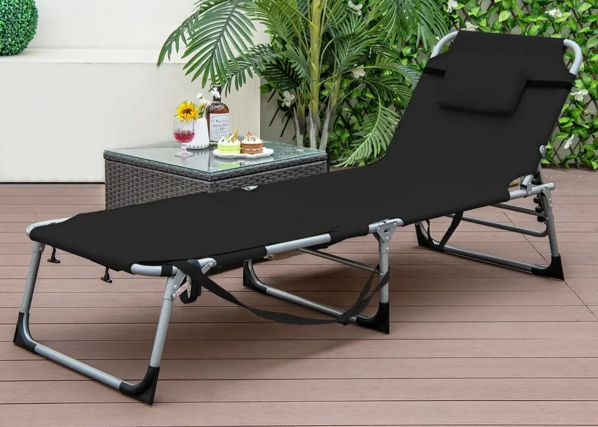 Sezlong Costway NP11268DK (Black)