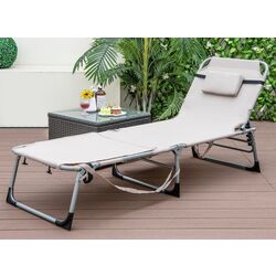 Шезлонг Costway NP11268SA (Beige) Thumb