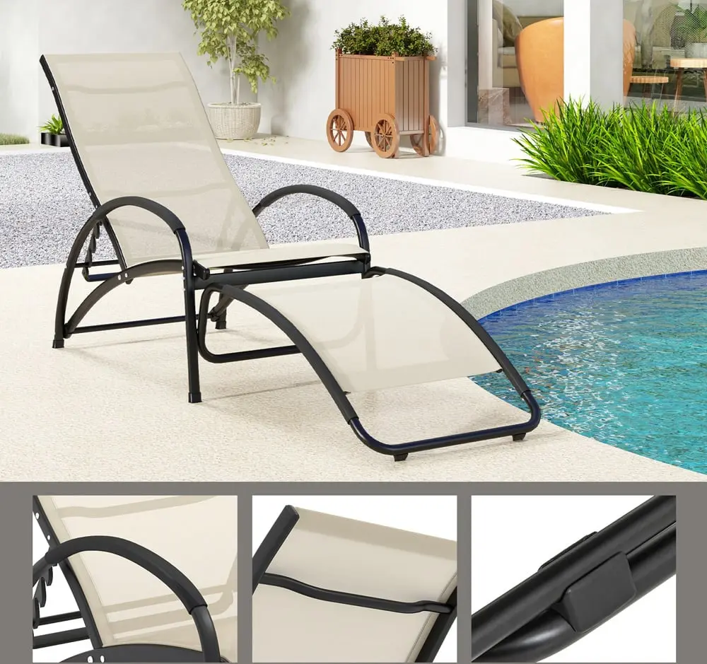 Sezlong Costway NP11615BE (Cream)