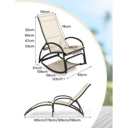 Sezlong Costway NP11615BE (Cream) Thumb