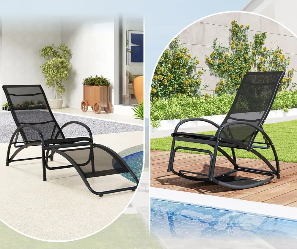 Sezlong Costway NP11615SH (Black)