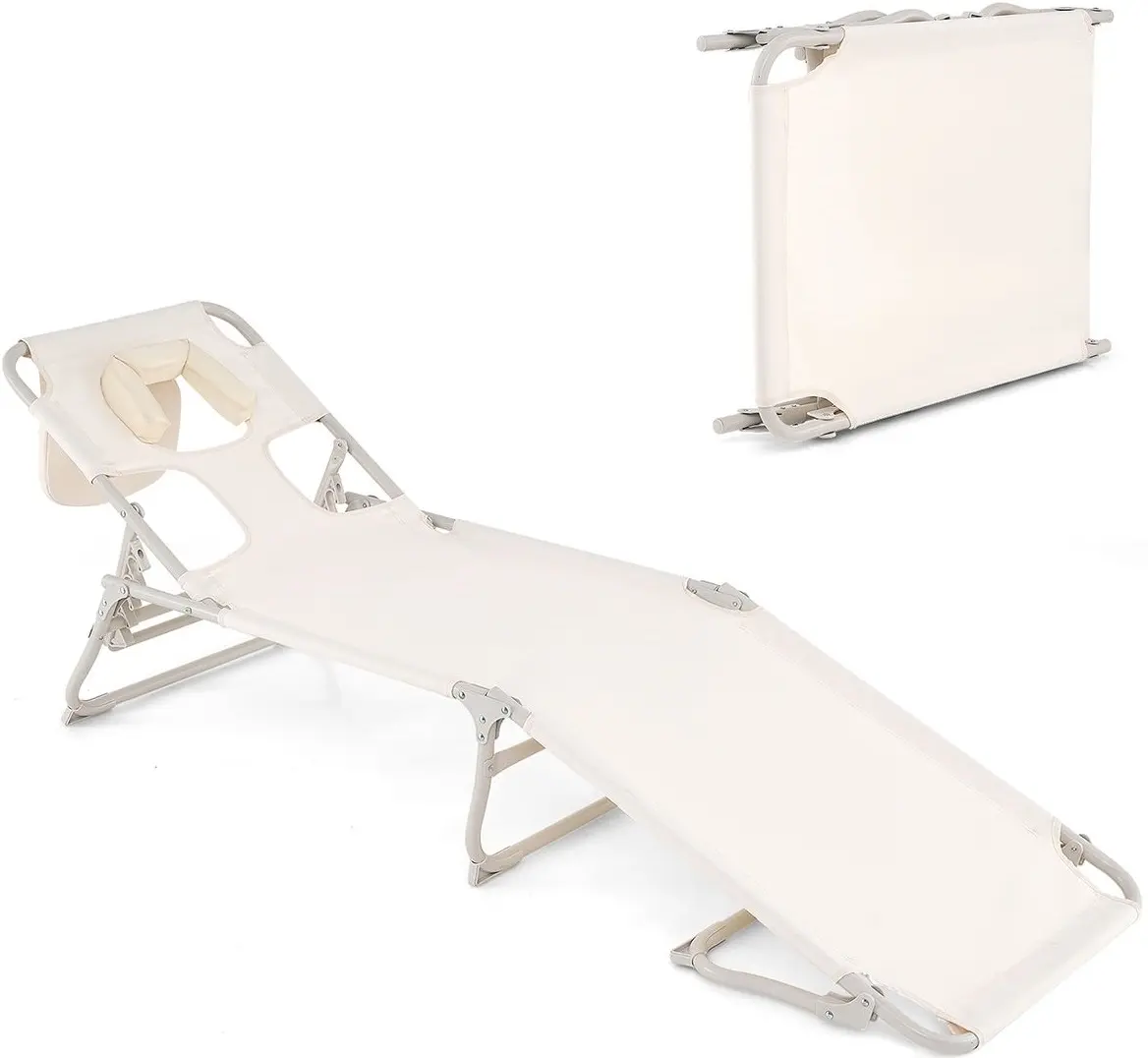 Шезлонг Costway NP11625BE (Beige) - 2