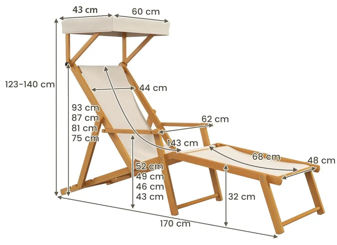 Sezlong Costway NP11897BE (Beige)