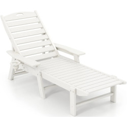 Шезлонг Costway NP11981WH (White) Thumb