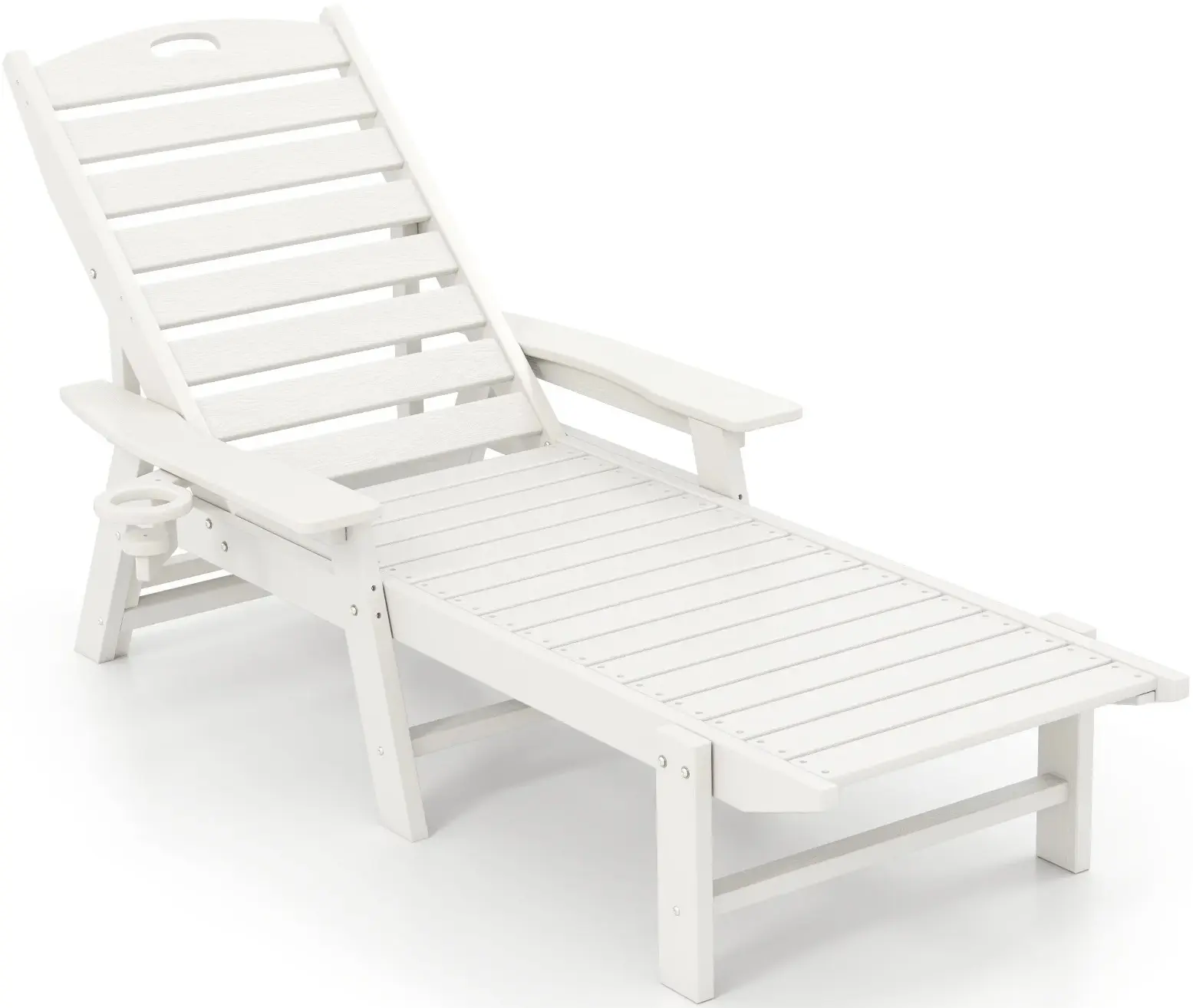 Шезлонг Costway NP11981WH (White) - 2